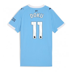Manchester City Jeremy Doku #11 Dámské Domácí Dres 2025-26 Krátký Rukáv
